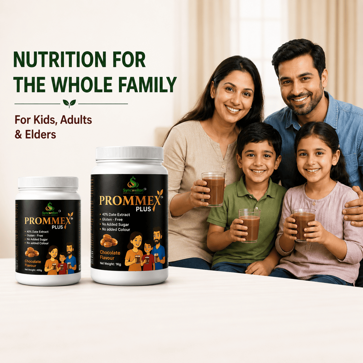 PROMMEX PLUS 1 KG – Natural Daily Nutrition Supplement | Chocolate Flavour